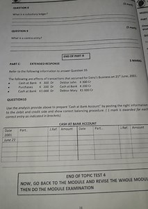 QUESTION 8What is a subsidiary ledger?QUESTION 9What is a c... | Filo