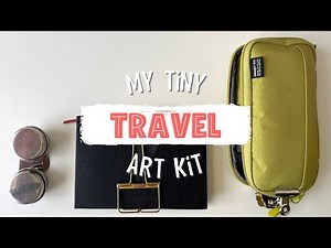 My tiny, minimal art kit for travel (swatching my teeny palette too)!