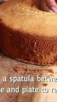 How to Remove Chiffon Cake from Tube Pan! #shorts