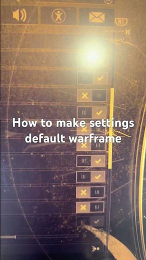How to make default settings warframe