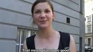 Czech Street Beautiful School Girl Ready to Show for Money