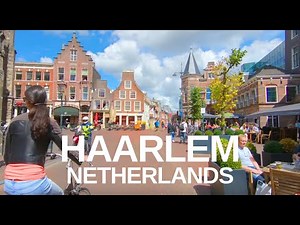 4K Walking Tour Historic Haarlem Holland Netherlands