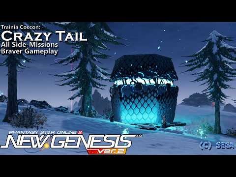 [PSo2:NGS] Trainia Coccoon: Crazy Tail 5 star - All Side-Missions (Braver Gameplay)