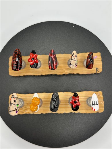 Stranger Things Inspired Press-on Nails | Handmade Horror 3D Nail Art Set - Etsy