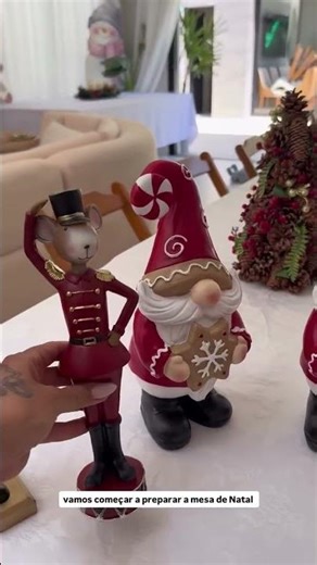 Arrumando a mesa para a ceia de natal ❤️🎄 #nathaliavalente #nathalia