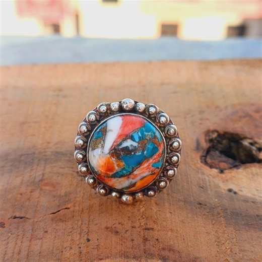 Oyster Copper Turquoise Ring, 925 Sterling Silver Ring, Gemstone Ring, Handmade Jewelry, Statement Ring, Designer Ring, Gift for Girlfriend - Etsy Canada