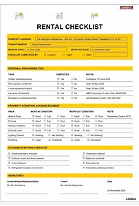 Rental Inspection Checklist | Move In/out Template (editable, Digital Download) - Etsy Australia
