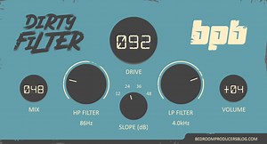BPB Dirty Filter by Bedroom Producers Blog - Distortion Plugin VST VST3 Audio Unit AAX