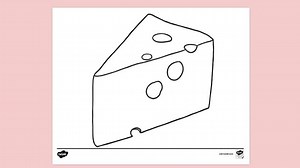 Cheese Triangle Colouring Sheet