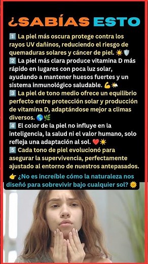 ¿POR QUÉ TENEMOS DIFERENTES COLORES DE PIEL? 🌍✨ | SABÍAS ESTO