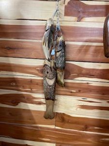 Fish on a Stringer, Wooden Fish Decoration, Cabin Decor - Etsy
