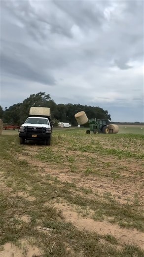 STACKING MASSIVE HAY BALES LIKE A PRO 🚜🌾