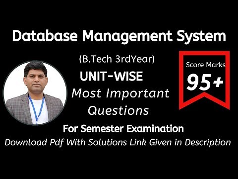 DBMS: AKTU Semester Exam | Database Management System Important Questions | DBMS Question Bank
