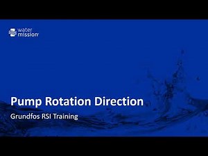 Pump Rotation Direction - RSI Training
