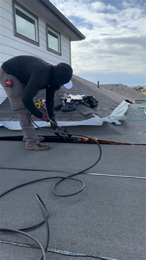 Dynamis Roofing LLC on Instagram: "🔥 Patio Roof Repair Done Right 🔥 Today we removed an improperly installed shingle system that was never meant for a low-slope patio roof. We corrected it with a proper torch-down roofing system to ensure a fully watertight, long-lasting seal. Quality over shortcuts — every time. 👊🏽 #Roofing #TorchDown #FlatRoofRepair #AustinRoofing #DynamisRoofing #RoofersOfInstagram #QualityWorkmanship"