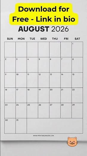 August 2026 Calendar Printable | Cute Beach Themed Planner (Free Download)