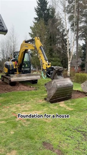 Digging for a house foundation #digging #building