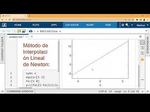 Interpolación Lineal de Newton en Matlab