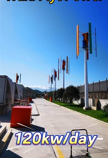 It starts at 1.8m/s, with low noise, high efficiency, 24-hour stable power supply, and easily cuts factory electricity costs. #windturbine #windgenerator #windpower #freepower #freeenergy