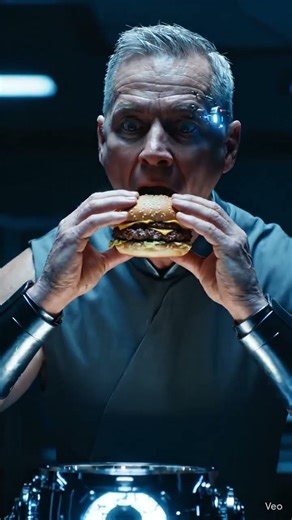 this man make a burger 🍔 with a magical machine #chef