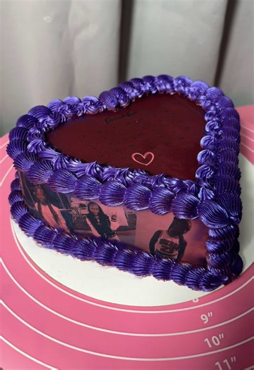 From baby photos to now… this cake tells a story 💜 A custom heart cake wrapped with childhood memories, finished in deep purple buttercream because every milestone deserves to be celebrated beautifully. Cakes like this are more than dessert — they’re memories you can hold, see, and taste. #CakesOfTikTok #CakeTok #BakersOfTikTok #CustomCakes #BirthdayCake