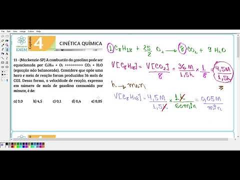 CAP. 04 - EXER. 11 E 12 - (Mackenzie-SP) A combustão da gasolina pode ser equacionada por C8H18 + O2