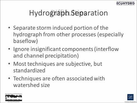 Techniques for separating baseflow from stormflow