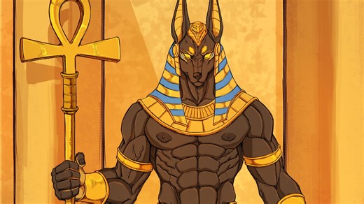 【绘画过程】博物馆里的阿努比斯