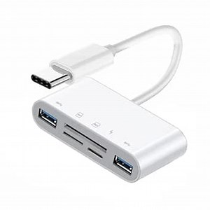 CY USB 2.0 Type C USB-C to TF Micro SD SDXC Dual USB3.0 Female Card Reader PD 27W Adapter for Laptop Tablet Phone