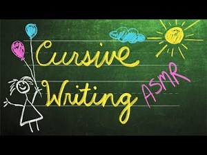 (ASMR) Cursive Writing for People Who Forgot How