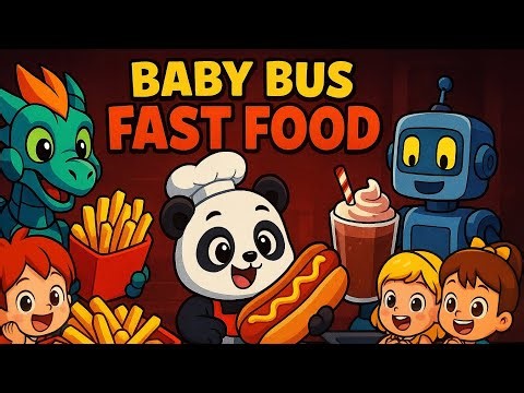Panda Kiki’s Fast Food Fun! Cooking French Fries, Hotdogs & Shakes | BabyBus Kitchen Play