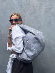 Big Soft Hobo Classy Sport Woman Bag | Purse Genuine Python Skin | Python Skin Products | Grey Big Elegant Leather Designer Soft Bag Snake - Etsy
