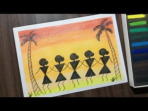Tribal Art | Warli Drawing | Traditional Tribal Painting | Warli For Beginners
