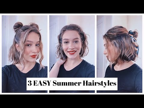 3 EASY Spring & Summer Hairstyles For Wavy Short/Medium Hair