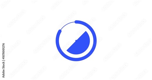 Circle Animation for 100 Percent Digital Status. 4K Professional Financial Pie Chart Data Visualization and Business Report. Modern Corporate Sales Dashboard with Animated Statistics and Progress