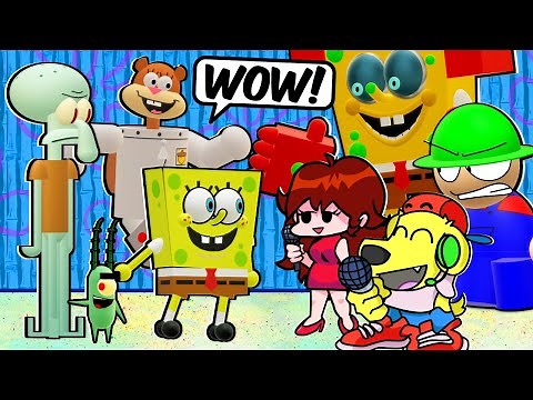 SPONGEBOB MEETS FNF! Friday Night Funkin vs Dave and Bambi PINEAPPLE EDITION - FNF Mods 163