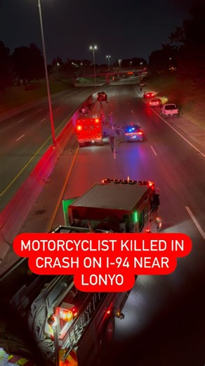 A deadly motorcycle crash has shut down all westbound lanes of I-94 just before Lonyo. Michigan State Police are on scene investigating. Details remain limited, and drivers are urged to avoid the area and seek alternate routes. Stay with @dearborn for updates as more information becomes available. | TCD Dearborn News