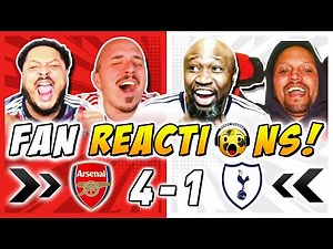 Arsenal Fans CRAZY 🤯 Reactions to Arsenal 4-1 Tottenham | Premier League Fan Reactions