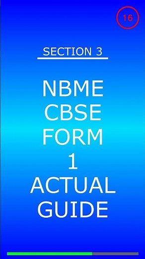 Nbme Cbse Form 1 Actual Guide Video