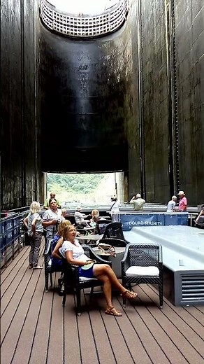 Douro River Cruise - Cruise Ship Going Through Huge River Lock