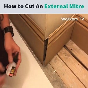 How to Cut An External Mitre? More here: https://www.facebook.com/spendtimesavemoney/ https://www.youtube.com/channel/UCJNvGAjGJd54BoabQEC7RbQ/videos https://www.instagram.com/spend_time_save_money/ | Workers TV