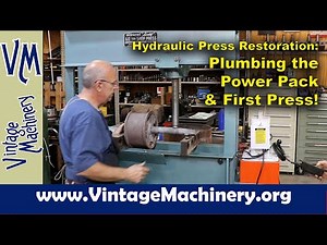 Hydraulic Press Restoration: Plumbing up the Power Pack and Making our First Presses!