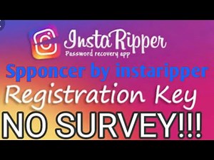 Registation Key Instaripper updated key 100% working