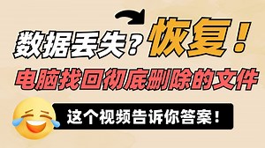 【数据恢复】电脑怎么找回彻底删除的文件？这几个方法值得一试！