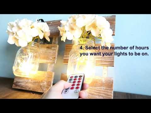 How to Set Timer on Fairy Lights for Mason Jar Wall Decor
