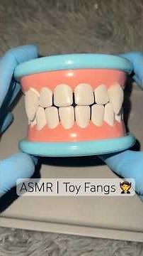 Placing Vampire Fangs at the ASMR Dentist 🦷🧛‍♀️ #Shorts #asmr #dentalasmr #fangs #satisfying