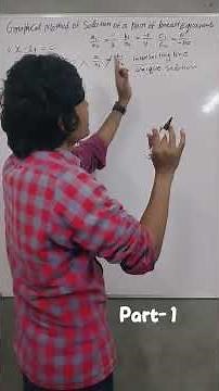 | part-1 | graphical method of solution | #maths #equation #class10th #education