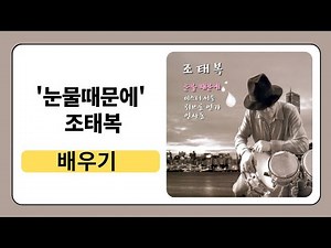 `눈물 때문에`(조태복) - 배우기