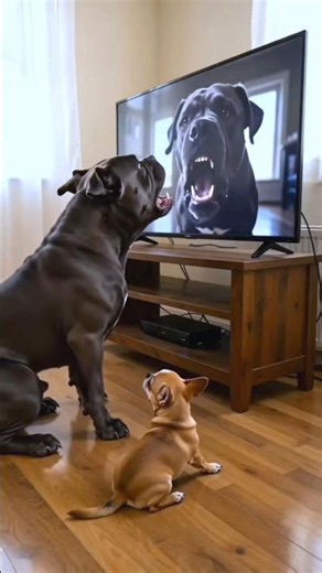 Oh, doggy, why did you break my TV? #dog #shorts