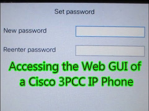 Cisco 3PCC IP phone accessing the Web GUI